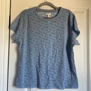 NWT Aerie light Blue Lace Vintage T-Shirt Crewneck Layering Piece